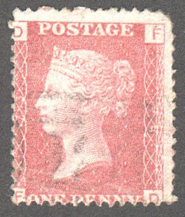 Great Britain Scott 33 Used Plate 73 - FD (2) - Click Image to Close